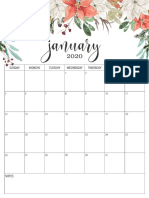 2020 Free Printable Calendar Ver-A TNP