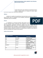 Requisitos de Seguridad y Medio Ambiente