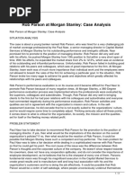 Rob Parson at Morgan Stanley Case Analysis