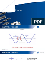 Cálculo do over-size de roscas com cobertura