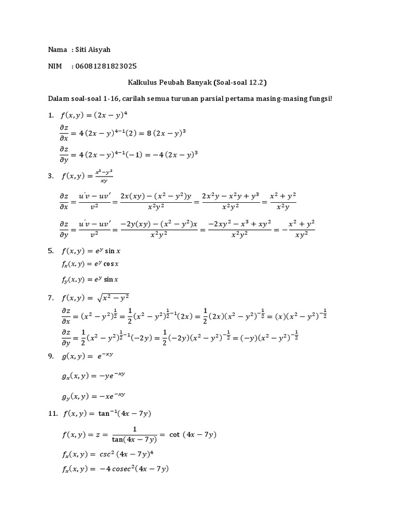 Kalkulus Peubah Banyak Pdf
