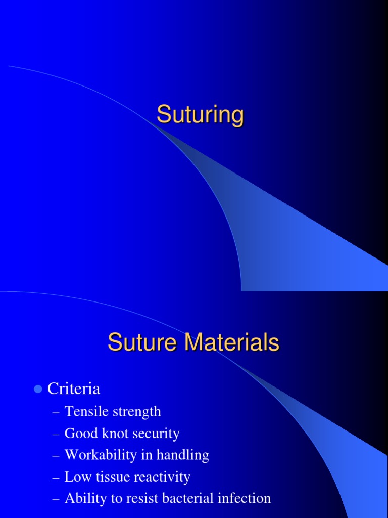 Teknik Suture Pdf Surgical Suture Wound