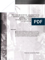 Javier Gil. Pensamiento Artistico y Estética de La Experiencia: Repercusiones en La Educación Artística y Cultural