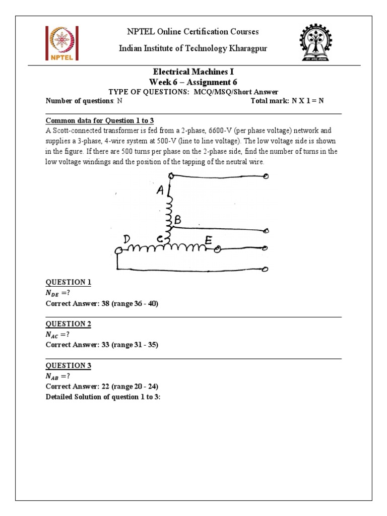 Nptel Electrical Machines PDF Power Engineering Transformer