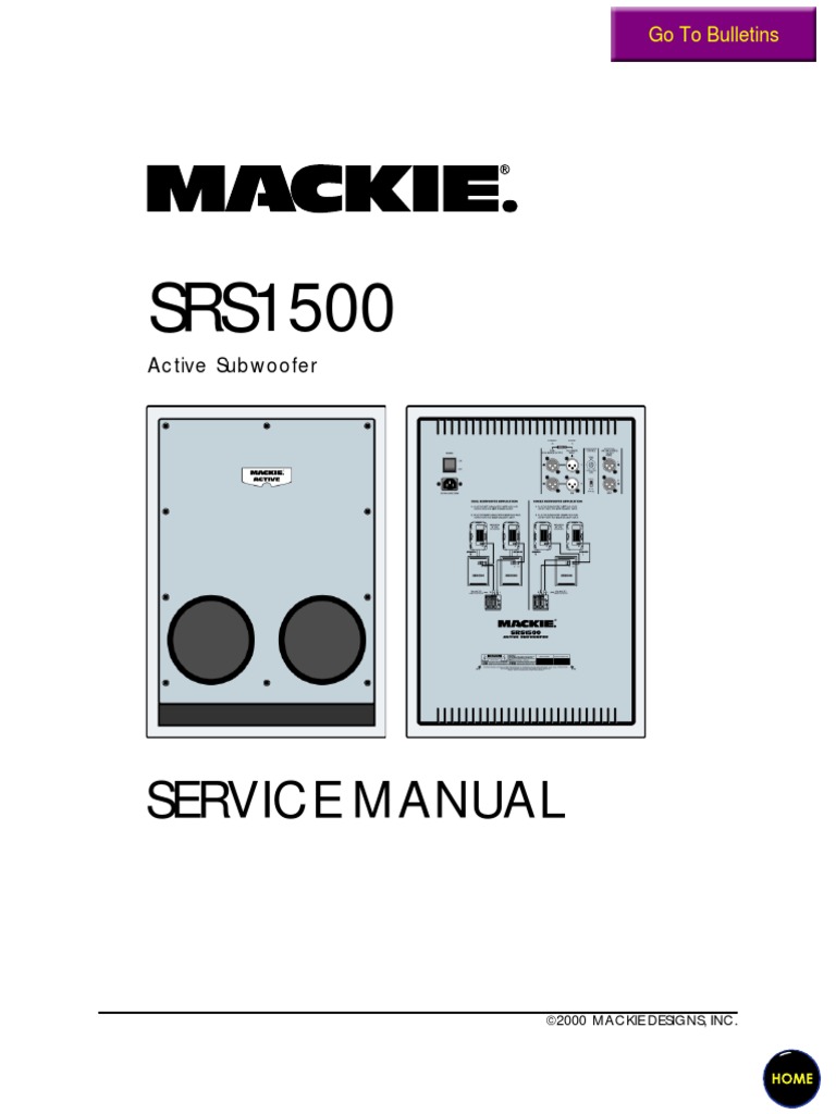 srs1500 active subwoofer
