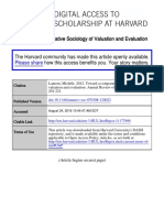 Lamont, Michèle. 2012. Toward A Comparative Sociology of Valuation and Evaluation. Annual Review of Sociology 38, No. 1: 201-221.