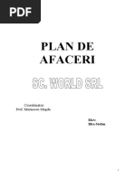 ro Plan de Afaceri SC WORLD SRL
