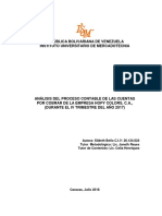 Análisis Del Proceso Contable de Las Cuentas Por Cobrar de La Empresa Hopy Colors, C.a.