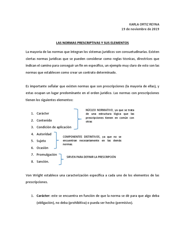 Elementos de las Normas Prescriptivas | PDF | Justicia | Crimen y violencia