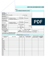 Form Employee Information PT. FFI