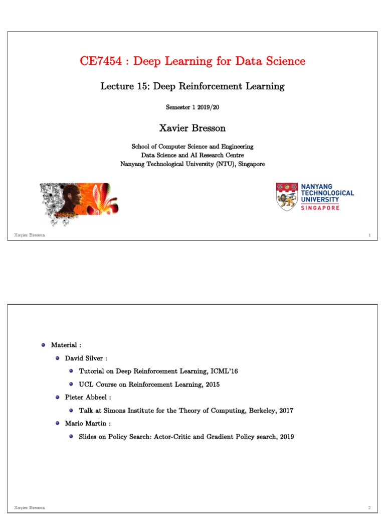Deep Reinforcement Learning Overview Pdf Deep Learning Dynamic