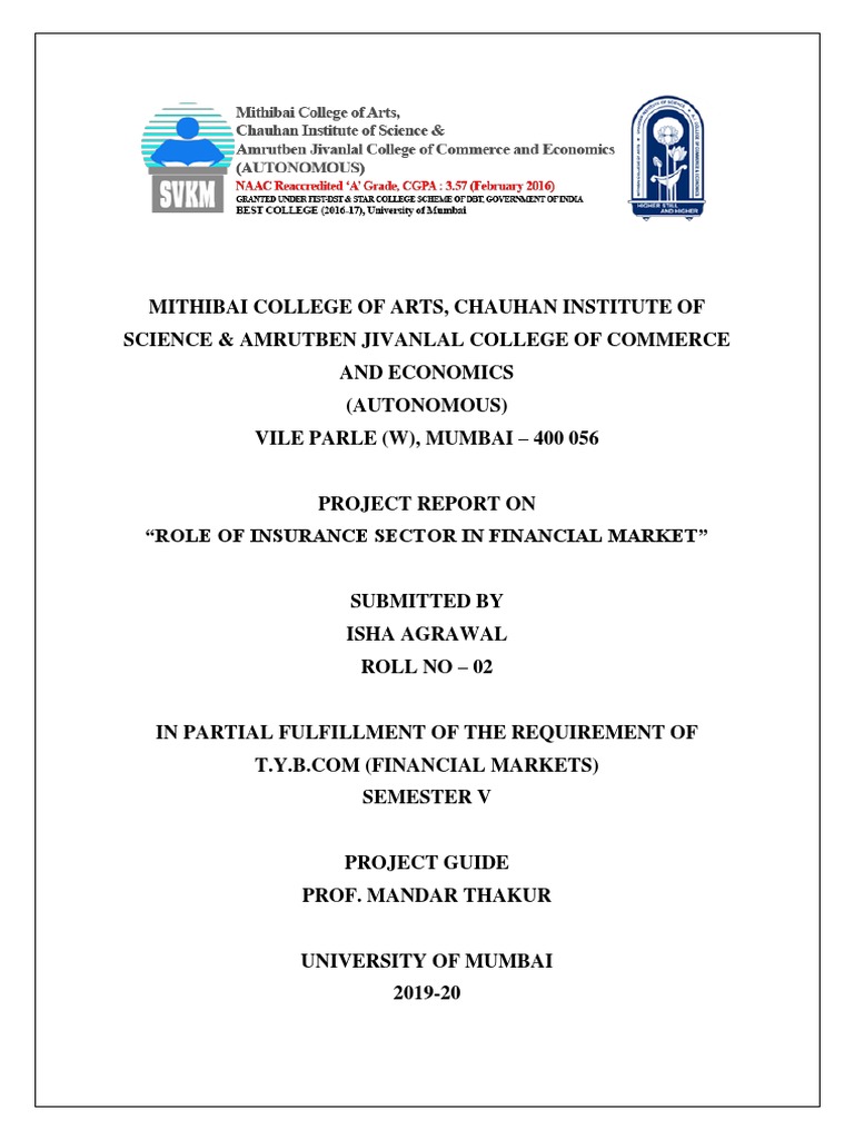 Role of Insurance Sector in Financial Markets | PDF | Insurance | Life ...