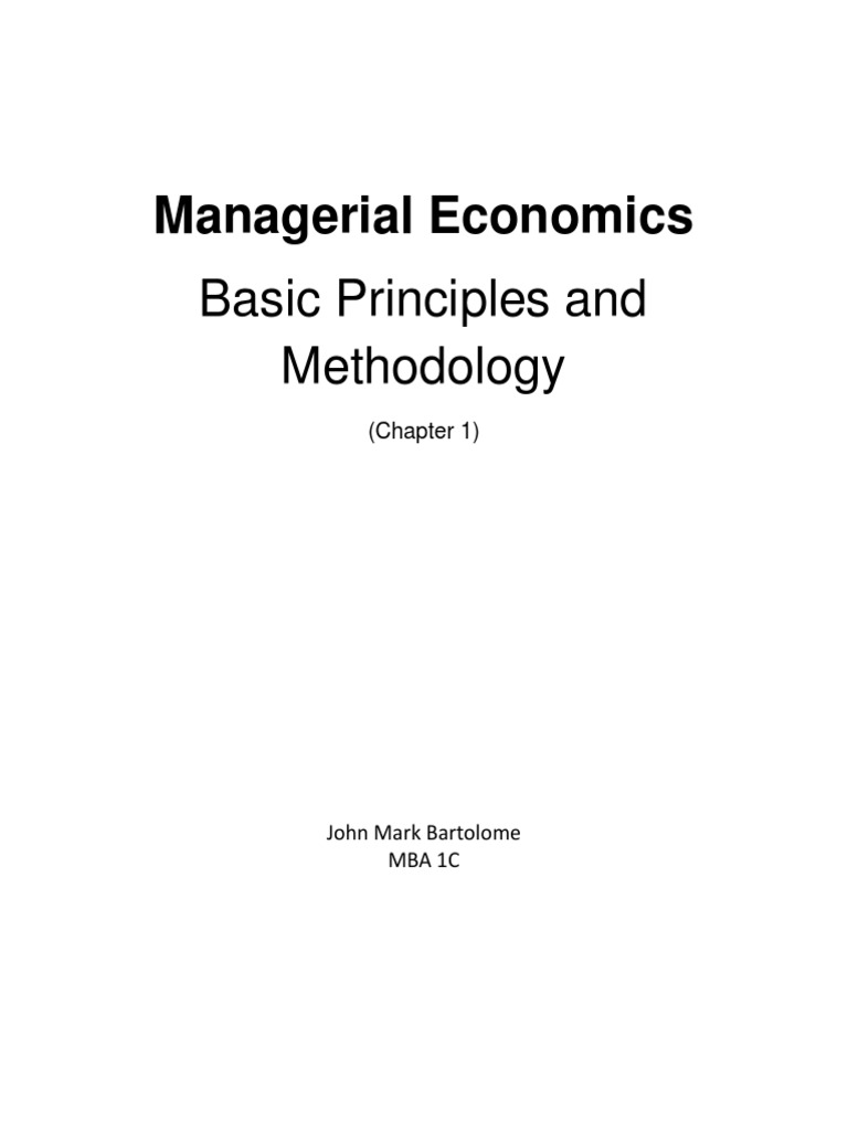 Basic Principles and Methodology | PDF | Demand | Supply (Economics)