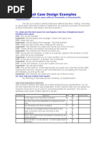 Test Case Design Examples