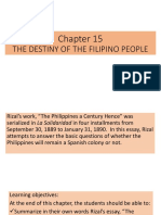Rizal Chapter 15 The Destiny of The Filipino People 1