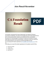 Ca Foundation Result Nov 2019