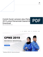 Contoh Surat Lamaran Atau Pernyataan CPNS 2019 Untuk Pemerintah Daerah Beserta Link Download - Halaman 4 - Tribun Jogja