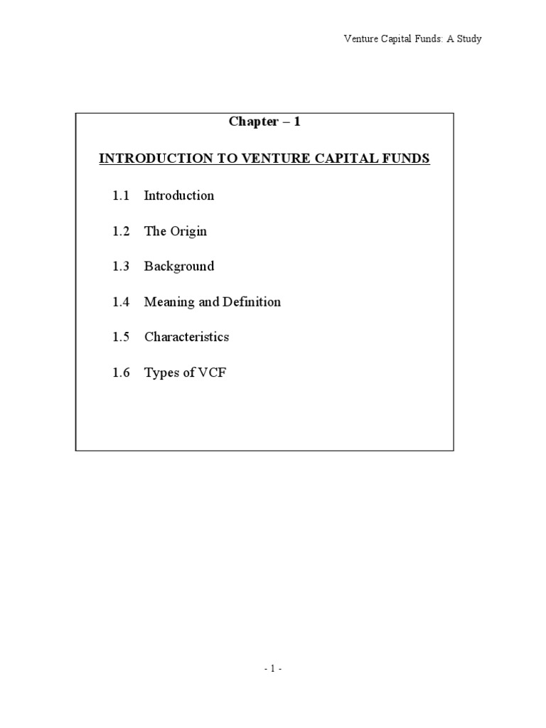 Venture Capital Funds | PDF | Venture Capital | Corporate Finance
