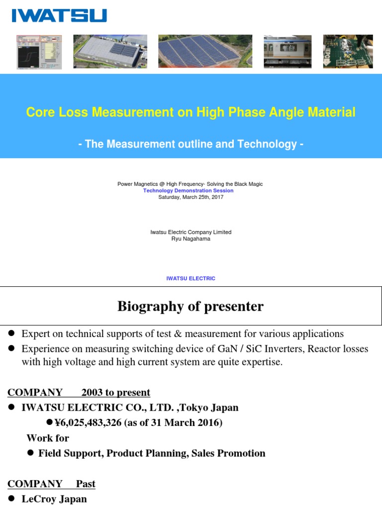 Measurement of Core Losses on High Phase Angle Materials Using Cross