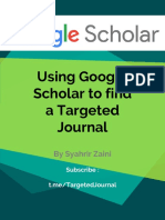 Using Google Scholar To Find Targeted Journal
