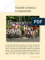 Montessori Preschool Singapore: Camelot Learning Centre
