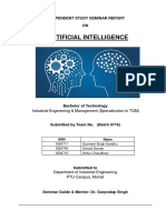Project Report On Artificial Intelligence