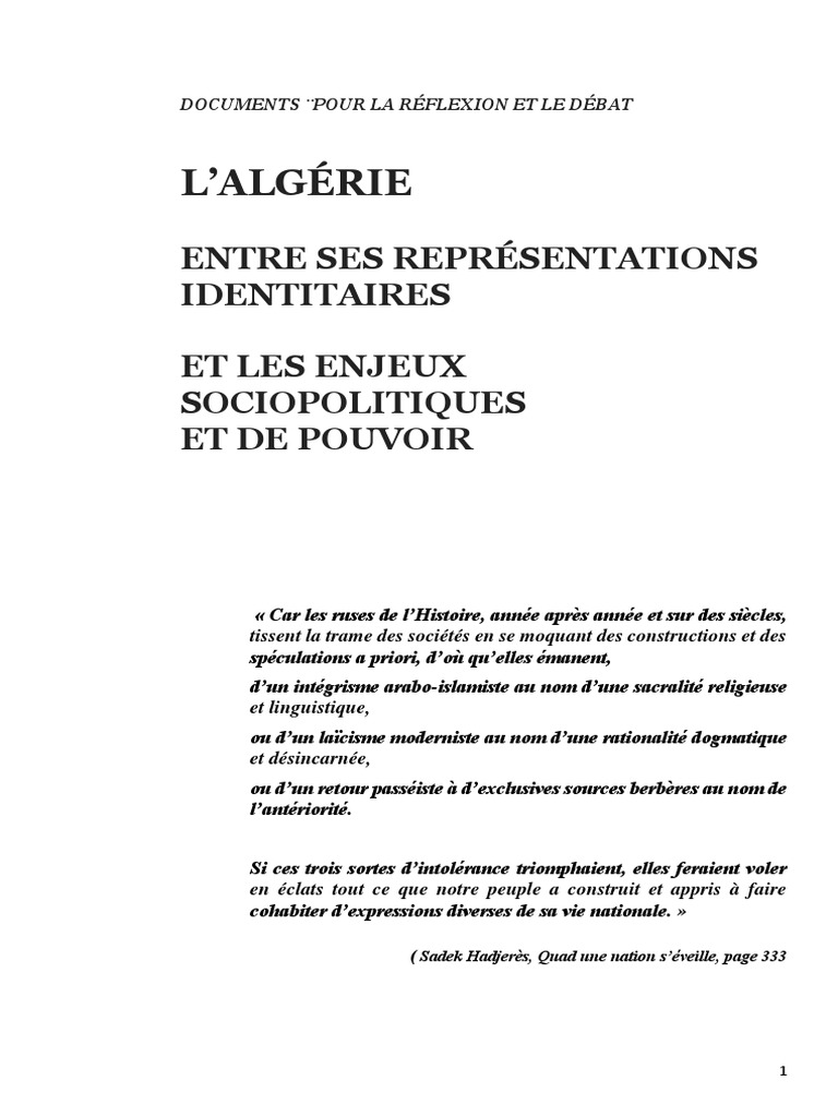 Comment L algerie Accede A L independance Schéma Carte Mantal Algérie Et Les Enjeux Sociopolitiques Et de Pouvoir | PDF | Algérie |  Berbères