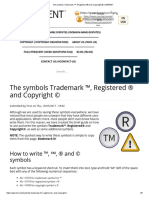 The symbols Trademark ™, Registered ® and Copyright © _ iGERENT