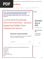 110 TOP MOST POLYPHASE INDUCTION MOTORS - Electrical Engineering Multiple Choice Questions and Answers Electrical Engineering Multiple Choice Questions PDF