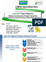 Green Belt Project - FBC DMAIC Story Reduce Project Variances (ST Lucie County)