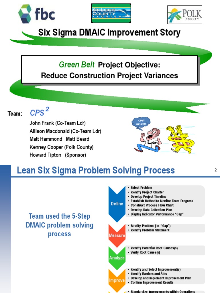 Green Belt Project FBC DMAIC Story Reduce Project Variances (ST Lucie