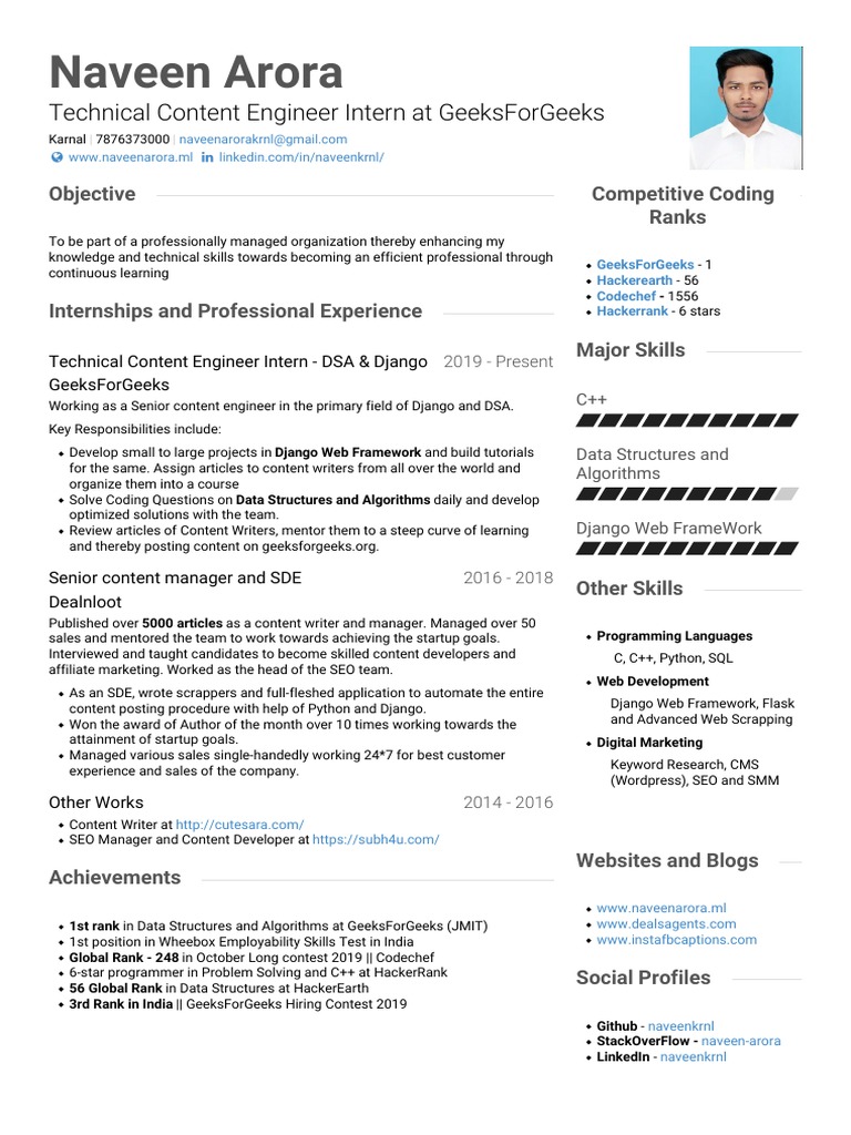 Naveen Arora Resume | PDF | Search Engine Optimization | Programmer
