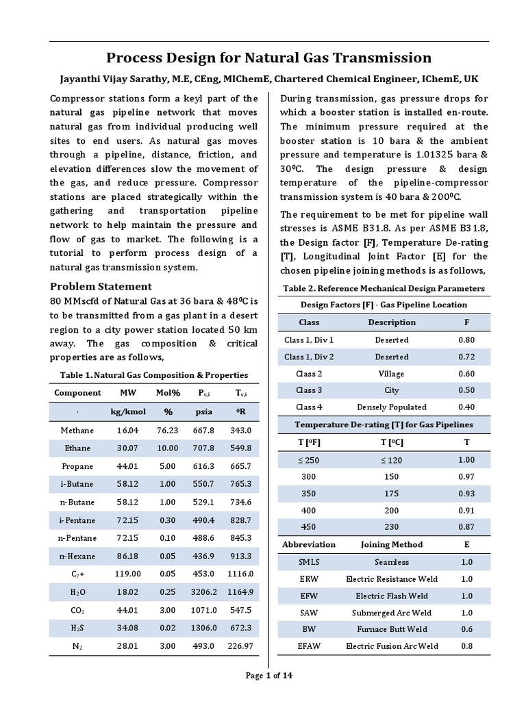 Natural Gas Pipelines Pdf Gases Fluid Dynamics