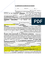 Formato Promesa de Compraventa de Derechos de Posesión 2019