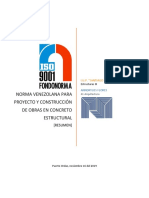 Resumen de Las Normas para Los Proyectos y Construcción de Obras en Concreto Estructural Venezuela