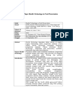 Review Paper Hurdle Technology in Food Preservation