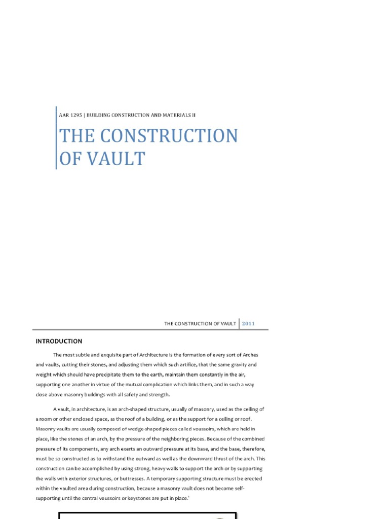 Construction of Vault | PDF