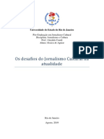 Artigo Os Desafios Do Jornalismo Cultural Na Atualidade - Jéssica de Aguiar