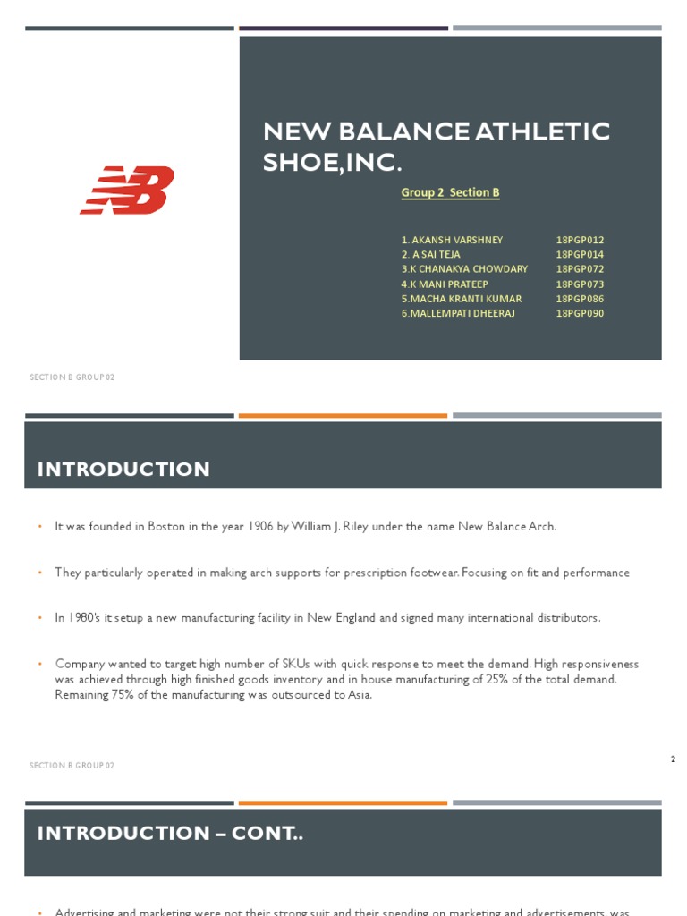 new balance athletic shoe inc