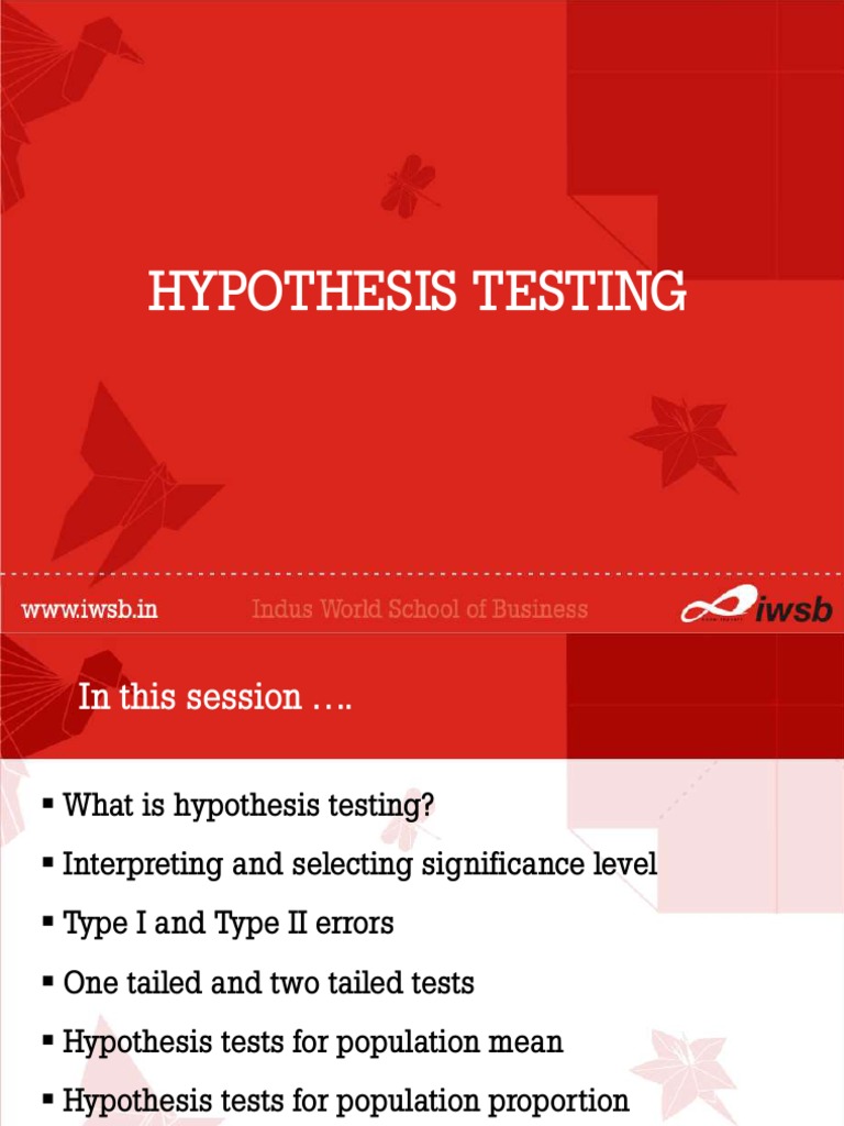Hypothesis Testing Fundamentals Guide | PDF | Type I And Type Ii Errors ...