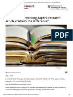 Working Paper, Research Paper