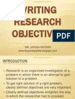 Understanding Research Objectives