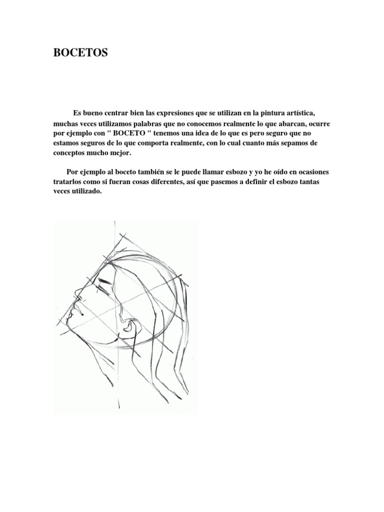 Definición Y Tipos De Bocetos Artísticos Pdf Dibujo Pinturas