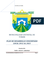 PLAN 11421 Plan de Desarrollo Local Distrital Al 2021 2012 PDF