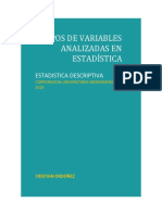 Tipos de Variables, Estadísticadescriptiva