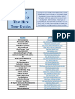 PDF - 63 Tour Guide Companies That Hire Tour Guides - Babg Resource