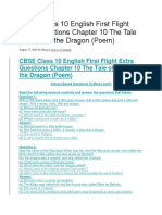 CBSE Class 10 English First Flight Extra Questions Chapter 10 The Tale of Custard The Dragon