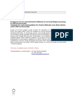 Comparison of Live Load Distribution Methods For Concrete Bridges According To LRFD and EurocodeVergleich Der Lastverteilungsfaktor Für Verkehr Methoden Einer Beton Brücke Nach LRFD Und Eurocode PDF