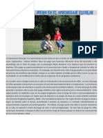 Importancia Del Juego en El Aprendizaje Escolar PDF