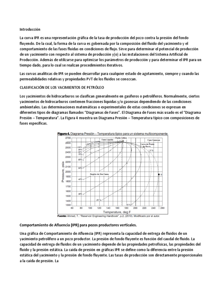 Comportamiento de La Curva IPR | PDF | Depósito de petróleo | Gases